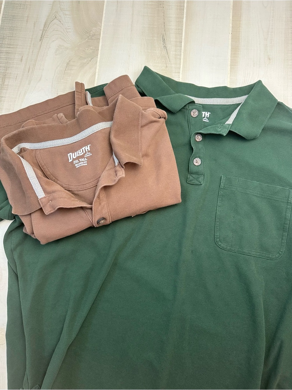 Duluth Trading Co Men’s Polo Shirt - Green / Brown Lot Big & Tall